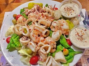 o (15) seafood salad